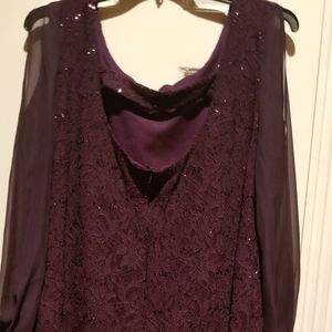 Purple sequined formal dress